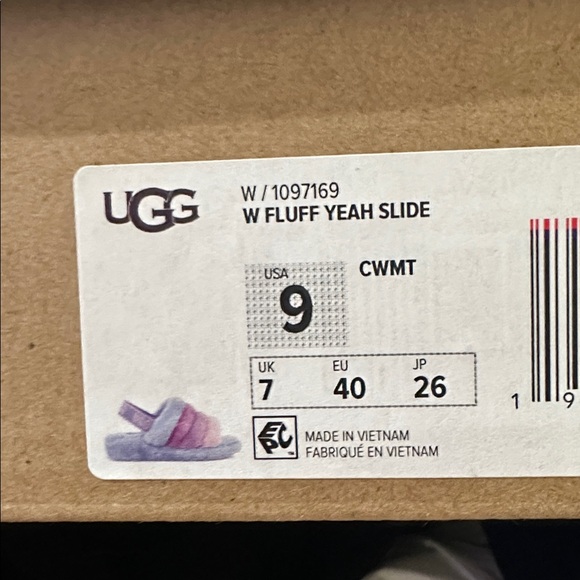 UGG Fluff Yeah Purple Slide Slippers - Picture 2 of 4